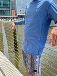 Men's Brackish Waters Stratus LS Performance Knit | Blue Heather