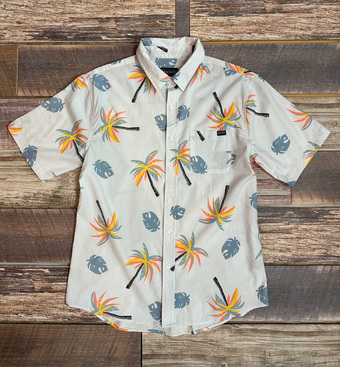 Men's Brackish Waters Aloha Friday Rayon SS | Off White