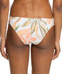 Women's Roxy PT Beach Classics Moderate Bikini Bottom | Bright White Subtly Salty Flat
