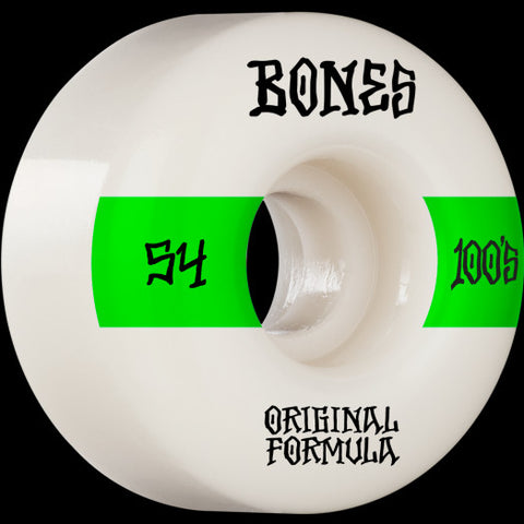 Bones 100 #14 OG Formula V4 Wide Wheels | White