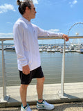 Men's Brackish Waters Stratus LS Hooded Performance Knit | White