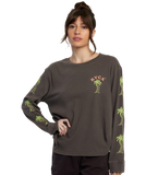 Women's RVCA VA Palm LS YW Stolen LS | Java