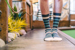 Unisex Merge 4 Tencel/Hemp Beach Stripe Crew Sock