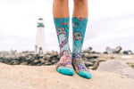 Unisex Merge 4 Taylor Reinhold x PangeaSeed Sea Walls Crew Sock